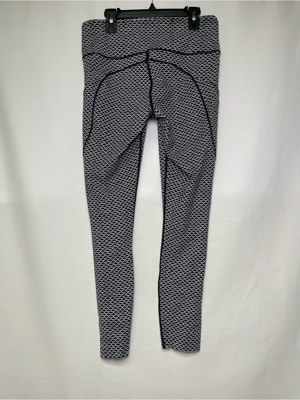 lululemon Fast & Free 7/8 Tight Black & White High-Rise Leggings Size 8